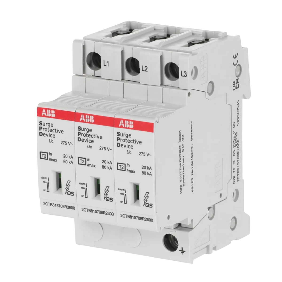 ABB OVR T2 3L 80kA 275V Trifaze Parafudr (Yüksek Kapasiteli) - Görsel 2