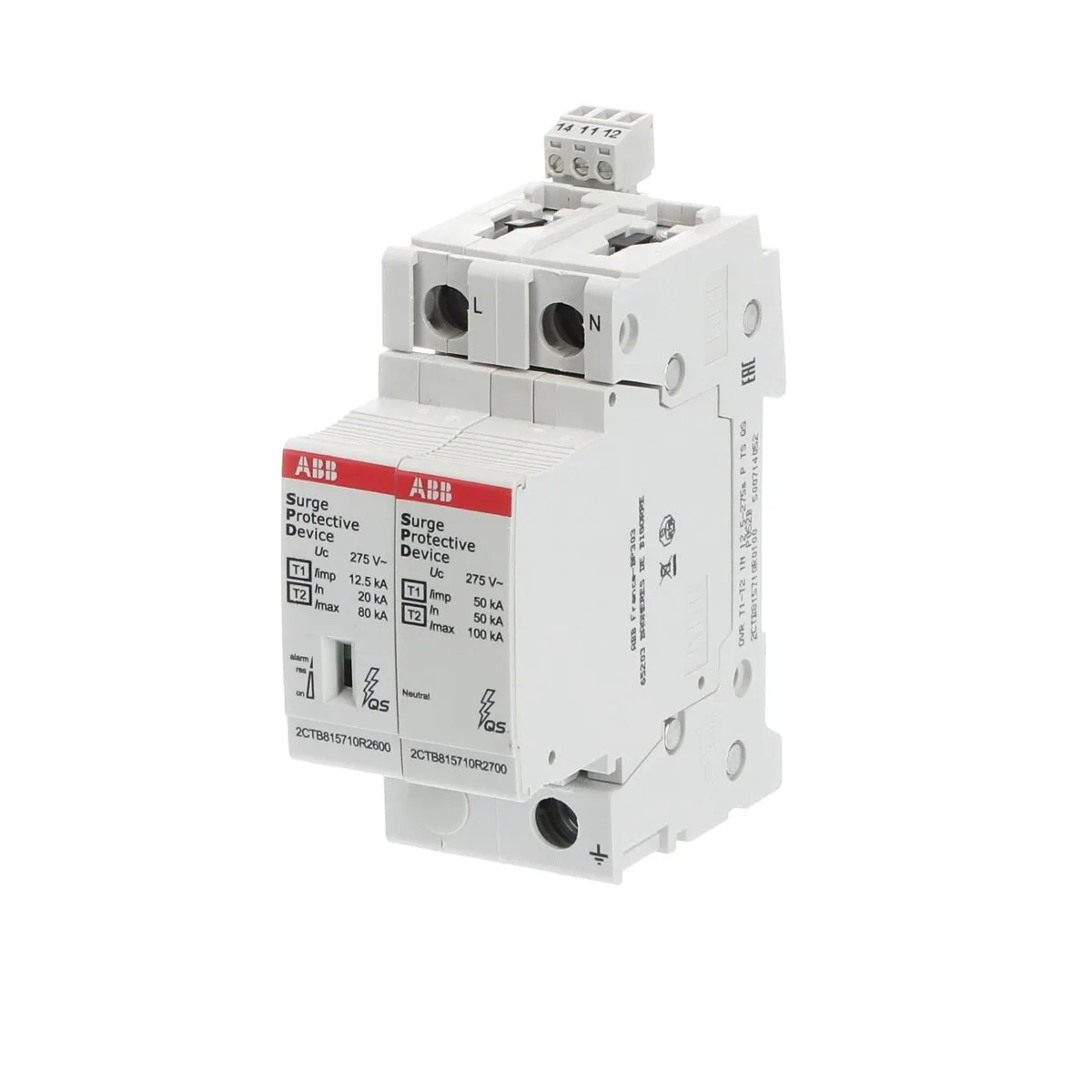 ABB OVR T1+T2 1N 12.5kA Monofaze Parafudr (Yıldırım ve Şebeke Korumalı) - Görsel 2