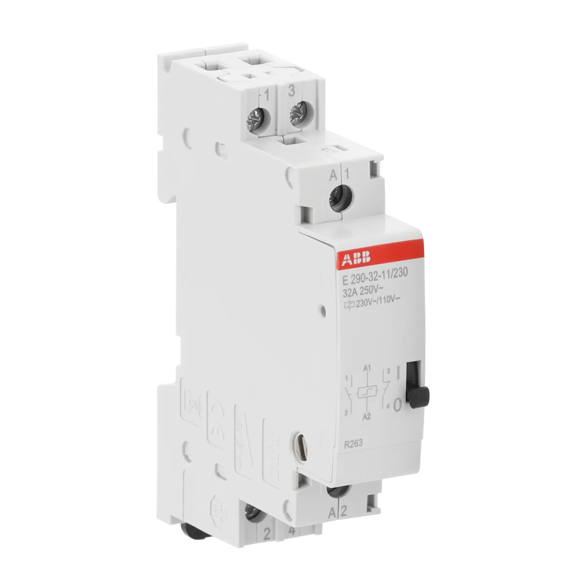 ABB E290-32-11/230 32A 230V Darbe Akım Anahtarı (1NO+1NC) - Görsel 3