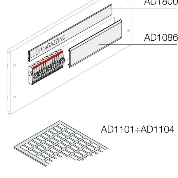 ABB AD1104 - Nｰ96 Labels 4MOD. 15X67MM