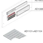 ABB AD1600 - Nｰ20 Support For Labels W=24mod
