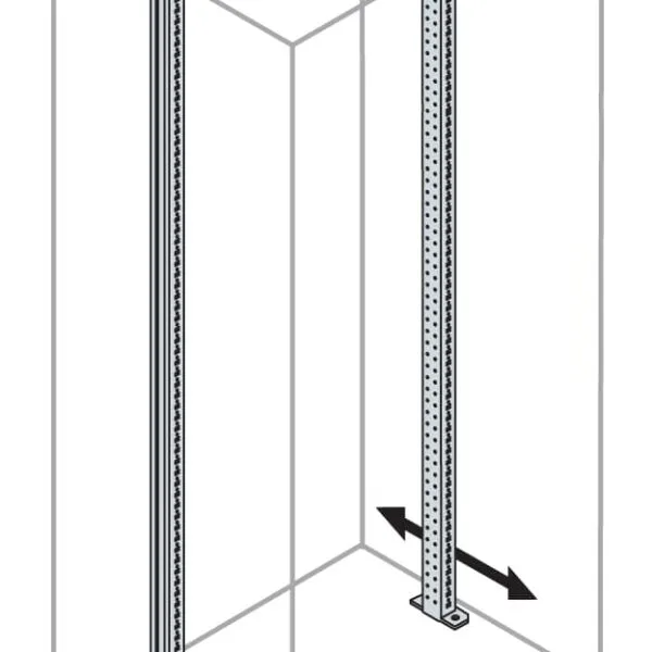 ABB EM2004 - N°2 Uprights For Fixed Rack 19" H=2000mm