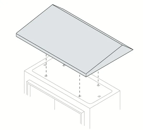 ABB TT4015K - Rain Shield Top 400X150MM Sr