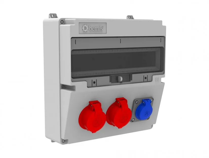 Bemis 3/25A. 380V. 2 Ad. Ön-1/16A. 220V. 1 Ad. M.p. Ön IP44 BH9-2205-1030 Bemis 3/25A. 380V. 2 Ad. Ön-1/16A. 220V. 1 Ad. M.p. Ön IP44 BH9-2205-1030 - Görsel 1