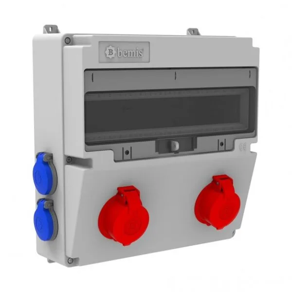 Bemis 3/25A. 380V. 2 Ad. Ön-1/16A. 220V. 4 Ad. Yan IP44 BH9-2205-4020