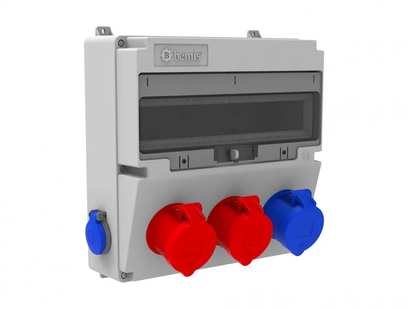 Bemis 5/32A. 380V. 2 Ad. Ön-3/32A. 220V. 1 Ad. Ön-1/16A. 220V. 2 Ad. Yan IP44 BH9-2234-1232 Bemis 5/32A. 380V. 2 Ad. Ön-3/32A. 220V. 1 Ad. Ön-1/16A. 220V. 2 Ad. Yan IP44 BH9-2234-1232 - Görsel 1