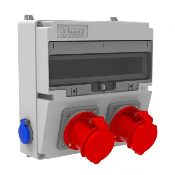 Bemis 5/63A. 380V. 2 Ad.-1/16A. 220V. 2 Ad. Yan IP44 BH9-2249-2020