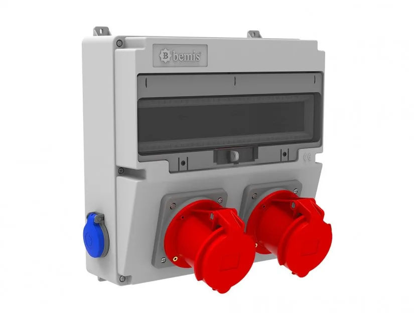 Bemis 5/63A. 380V. 2 Ad.-1/16A. 220V. 2 Ad. Yan IP44 BH9-2249-2020 Bemis 5/63A. 380V. 2 Ad.-1/16A. 220V. 2 Ad. Yan IP44 BH9-2249-2020 - Görsel 1