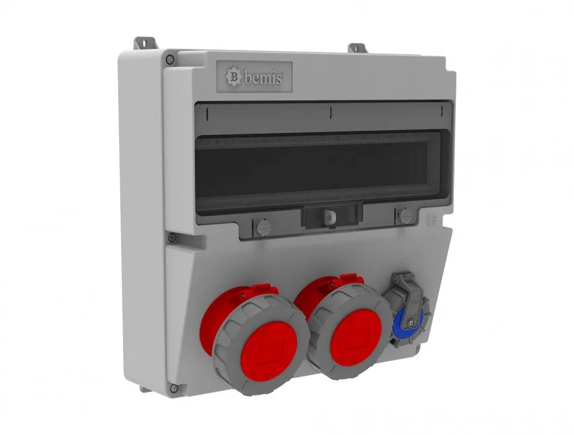 Bemis 4/32A. 380V. 1 Ad. Ön-5/32A. 380V. 1 Ad. Ön-1/16A. 220V. 1 Ad. Ön IP66 BH9-6130-1241 Bemis 4/32A. 380V. 1 Ad. Ön-5/32A. 380V. 1 Ad. Ön-1/16A. 220V. 1 Ad. Ön IP66 BH9-6130-1241 - Görsel 1
