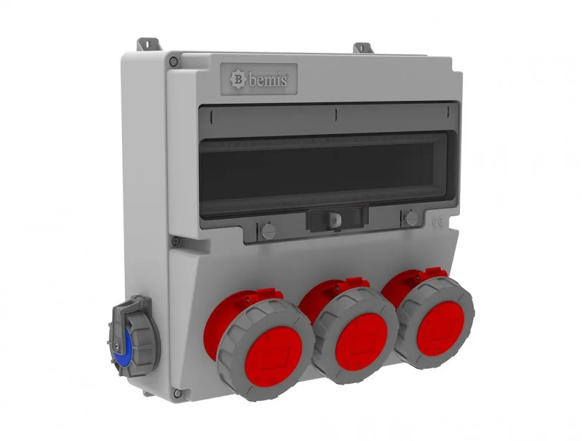 Bemis 5/32A. 380V. 1 Ad. Ön-4/32A. 380V. 2 Ad. Ön-1/16A. 220V. 2 Ad. Yan IP66 BH9-6224-1302 Bemis 5/32A. 380V. 1 Ad. Ön-4/32A. 380V. 2 Ad. Ön-1/16A. 220V. 2 Ad. Yan IP66 BH9-6224-1302 - Görsel 1