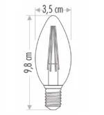 Cata CT-4066 4W LED Filament Buji Ampul (Günışığı) - Görsel 3