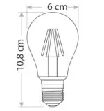 Cata CT-4217 8W Edison LED Ampul (Günışığı) - Görsel 2
