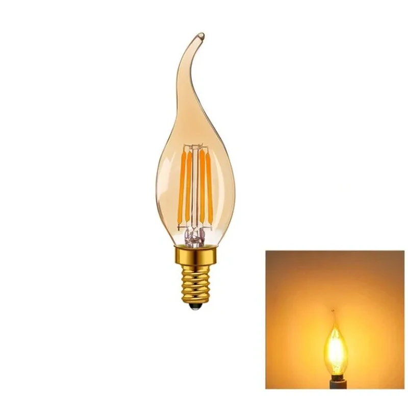 Cata CT-4281 4W Rustik LED Kıvrık Buji Ampul(E14)(Amber)