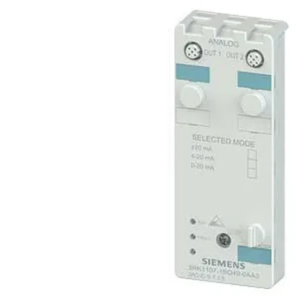 Siemens 3RK1107-1BQ40-0AA3 - AS-I K60 Slave 2AO - 4..20 MA / ± 20 MA / 0..20 MA