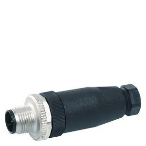 Siemens 3RK1902-4BA00-5AA0 - M12 Düz Konnektör 5 Kutup Vidalı Bağlantı(maks. 0,75mm2)