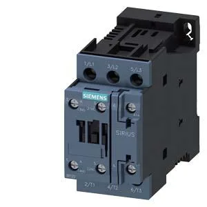 Siemens 3RT2026-1BF40 - Güç kontaktörü, AC-3e/AC-3, 25 A, 11 kW / 400 V, 3 kutuplu, 110 V DC, yardımcı