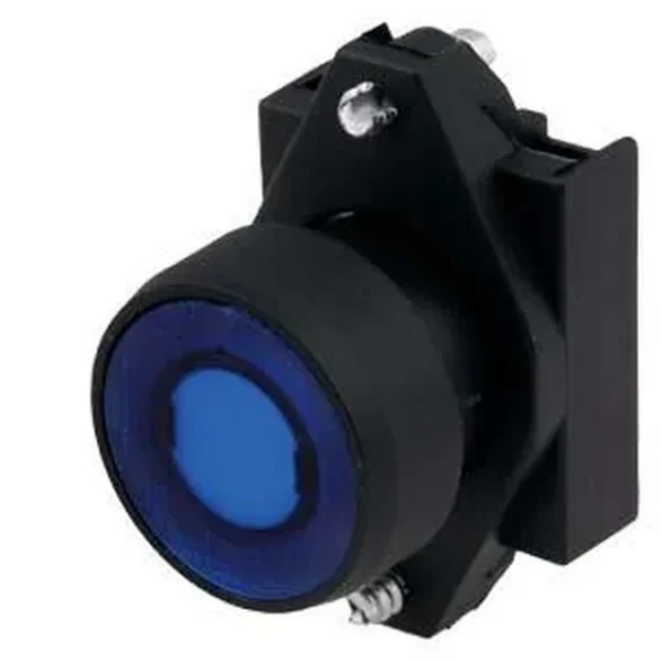 Siemens 3SB6011-0AA50-0YA0 - Aktüatör butonu 22 mm plastik siyah yuvarlak ışıklı buton tutucu mavi düz buton