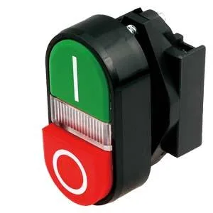 Siemens 3SB6011-3AA24-0YK0 - Aktüatör ikiz buton 22 mm plastik siyah yuvarlak aydınlatmalı ikiz