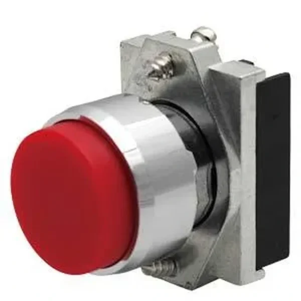 Siemens 3SB6060-0BB40-0YA0 - Aktüatör butonu 22 mm metal parlak yuvarlak buton anlık tutuculu yükseltilmiş