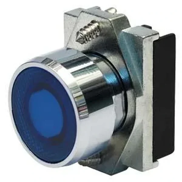 Siemens 3SB6061-0AA60-0YA0 - Aktüatör butonu 22 mm metal parlak yuvarlak ışıklı buton tutuculu düz buton ile
