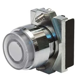 Siemens 3SB6061-0BA20-0YA0-0 Siemens 3SB6061-0BA20-0YA0 - Aktüatör butonu 22 mm metal parlak yuvarlak ışıklı buton, tutucu kırmızı ile