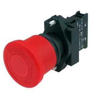 Siemens 3SB6110-1BC50-1BA0 - Komple Ünite Kombinasyonu 22 MM Plastik Siyah Yuvarlak Mantar Butonu 40 MM