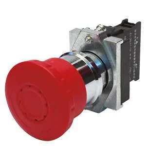 Siemens 3SB6160-1BC60-1BA0 - Komple Ünite Kombinasyonu 22 MM Metal Parlak Yuvarlak Mantar Butonu 40 MM