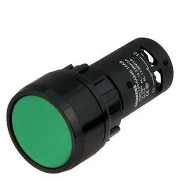 Siemens 3SB6210-6AB40-1AA0 - Kompakt pilot ışığı 22 mm plastik yuvarlak entegre LED 125V AC / DC yeşil