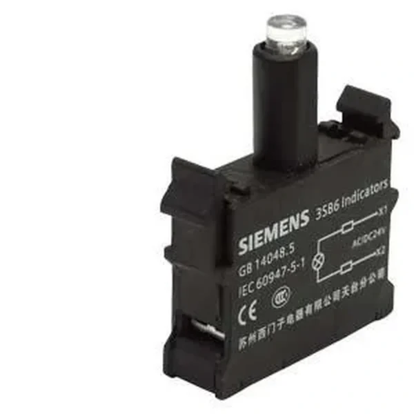 Siemens 3SB6407-1BA50-1AA0 - Işıklı modül aktüatör bileşeni entegre LED 220V DC mavi