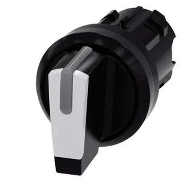 Siemens 3SU1002-2BL60-0AA0 - 1-0-2 pozisyonlu ışıklandırılabilir yay dönüşlü plastik mandal buton