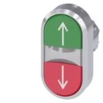 Siemens 3SU1051-3AB42-0AN0 - Sirius ACT Metal İkiz buton yukarı aşağı simgeli Kırmızı - Yeşil