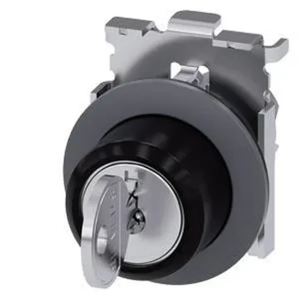 Siemens 3SU1060-4LL11-0AA0 - Sirius ACT Mat Metal Yassı Tip 30 mm RONIS 1-0-2 pozisyonlu kilitli kalıcı
