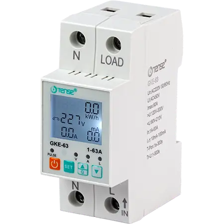 Tense GKE-63 dijital kaçak akım algılamalı monofaze gerilim ve akım koruma rölesi görseli