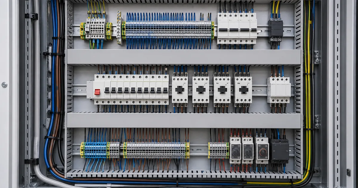 Düzenli elektrik panosu montajı ve kablo kanalı yerleşimi
