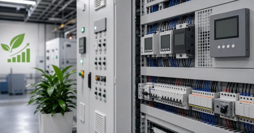 Endüstriyel tesiste enerji verimliliği için düzenli elektrik panoları