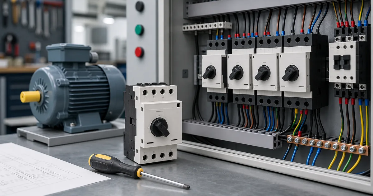 Motor koruma şalteri ayarı için düzenli motor kontrol panosu