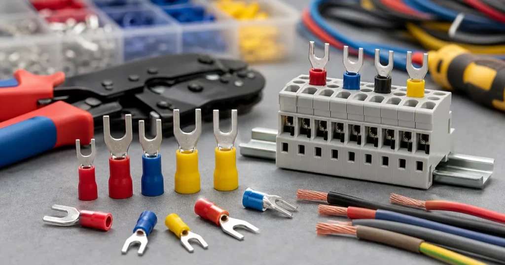 Çatal tip kablo ucu ve klemens bağlantısı hazırlığı