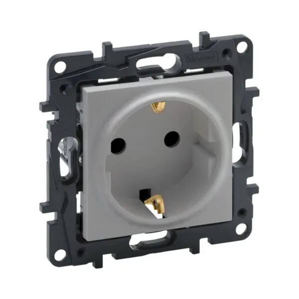 Legrand 768215 Raventi Alüminyum Çocuk Korumalı Topraklı Priz