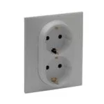 Legrand 768216 Raventi Alüminyum İkili Topraklı Priz