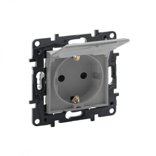 Legrand 768218 Raventi Alüminyum Kapaklı Topraklı Priz