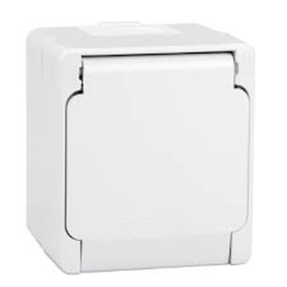 Schneider NML3100133 Schneider NML3100133 Gri Nemliyer Kapaklı Topraklı Priz - Görsel 1