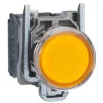 Schneider XB4-BK135B5 Işıklı Turuncu Mandal Buton