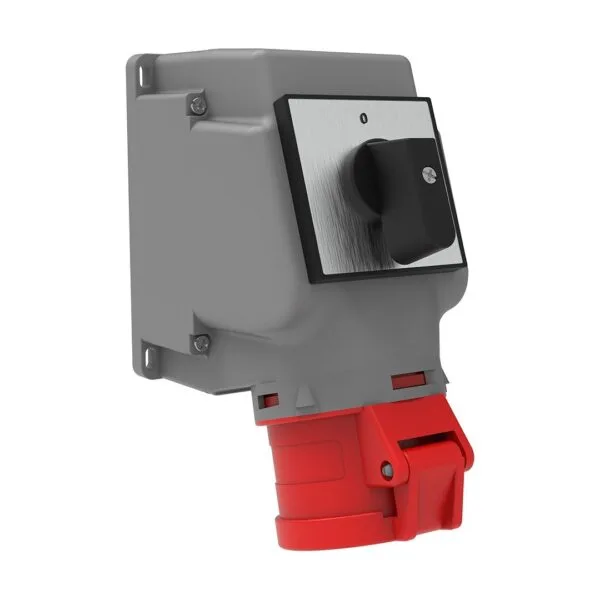 Bemis 5/16A. Pako Şalterli 90° Eğik Duvar Priz IP44