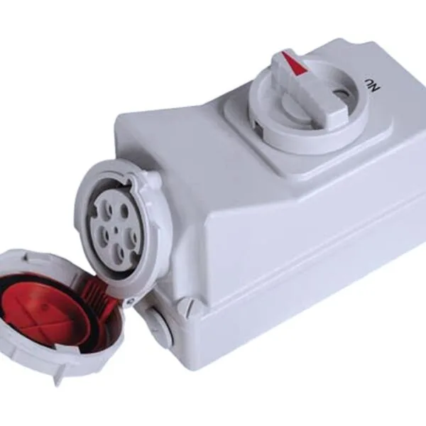 Bemis 5/16A. 90° Eğik Duvar Priz IP67 BC1-1505-7540