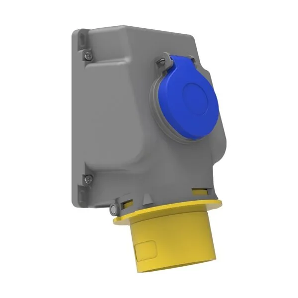 Bemis 3/32A. 90° Eğik P. Prizli Duvar Fiş IP44 BC1-3303-2238