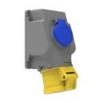 Bemis 3/32A. 90° Eğik P. Prizli Duvar Priz IP44 BC1-3303-2537