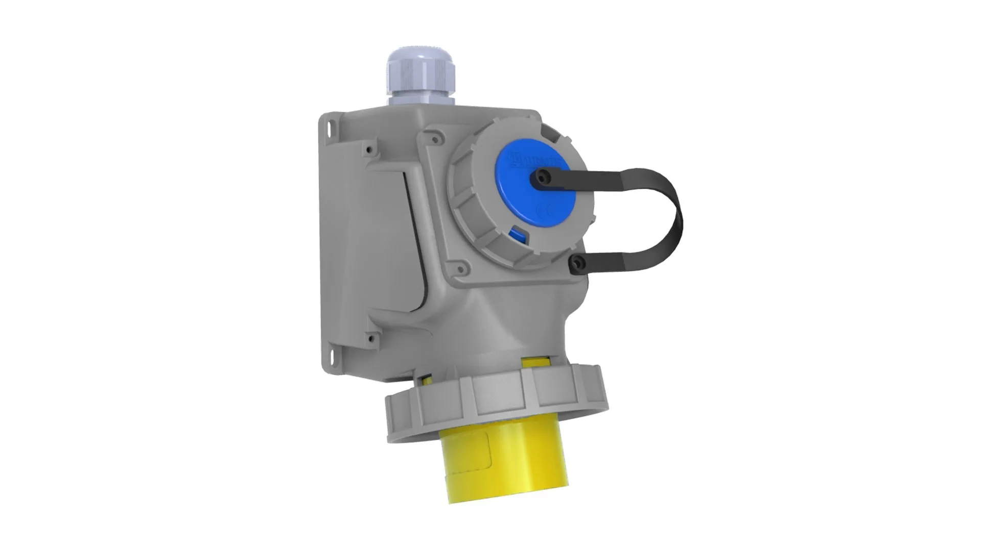 Bemis BC1-3303-7238 Bemis 3/32A. 90° Eğik Mak. Prizli Duvar Fişi IP67 BC1-3303-7238