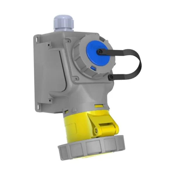 Bemis 3/32A. 90° Eğik Mak. Prizli Duvar Prizi IP67 BC1-3303-7537