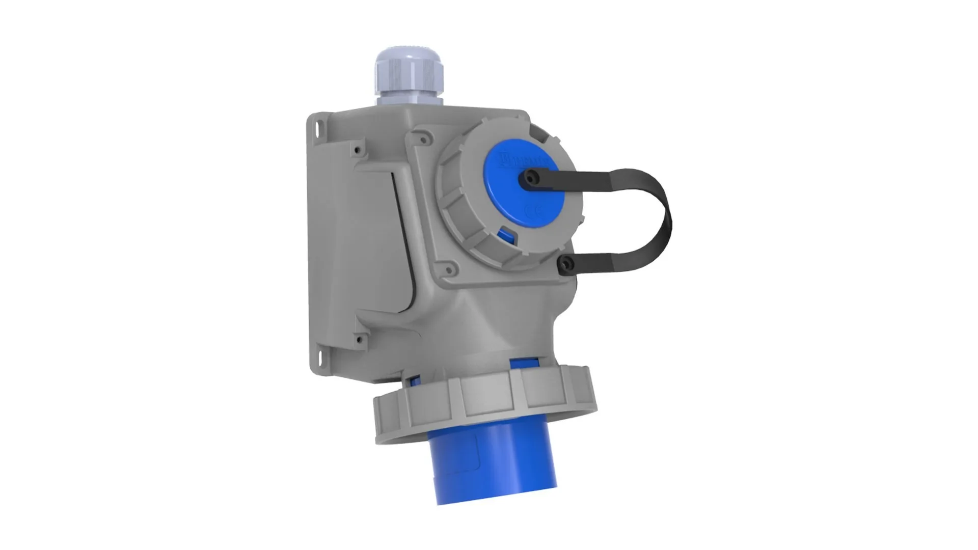 Bemis BC1-3403-7238 Bemis 3/32A. 90° Eğik Mak. Prizli Duvar Fişi IP67 BC1-3403-7238