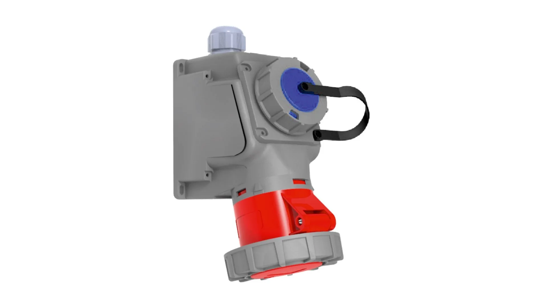 Bemis BC1-3505-7537 Bemis 5/32A. 90° Eğik 1/16A. Mak. Prizli Duvar Prizi IP67